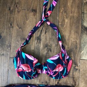 Tropical bikini top.
